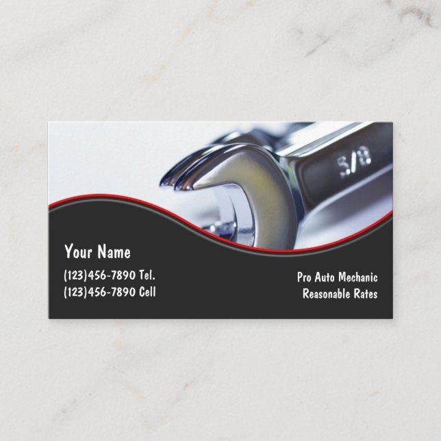 Tarjetas de presentación automotrices (Anverso)