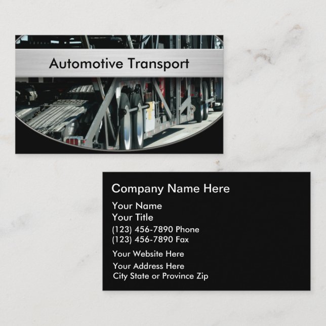 Tarjetas de presentación automotrices (Anverso / Reverso)