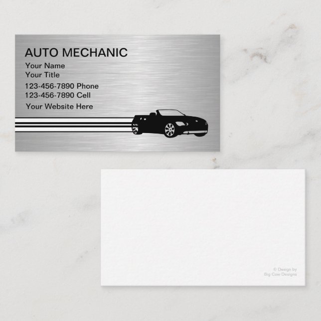 Tarjetas de presentación automotrices (Anverso / Reverso)
