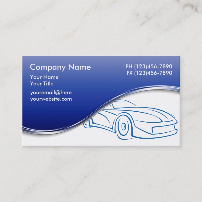 Tarjetas de Presentación Automotrices (Anverso)