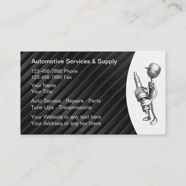Tarjetas de presentación automotrices (Anverso)
