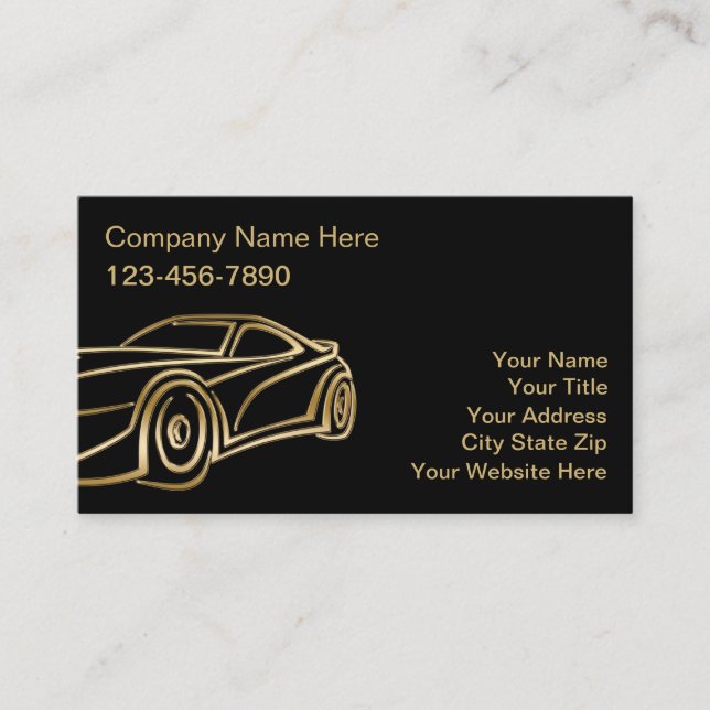 Tarjetas de Presentación Automotrices (Anverso)