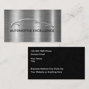 Tarjetas de presentación automotrices modernas ele