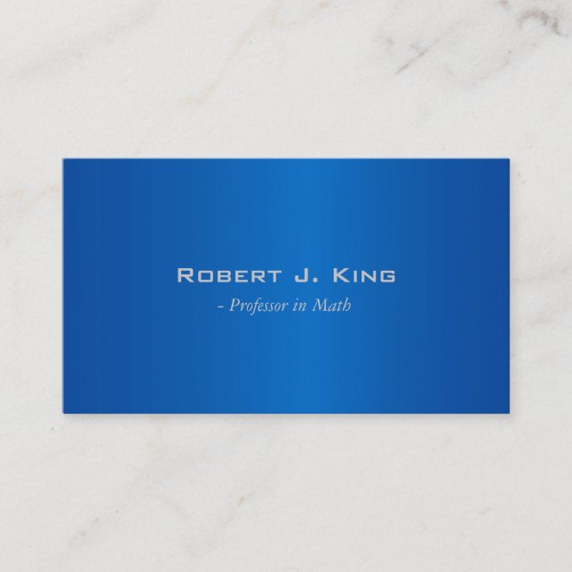 Tarjetas de presentación azules simples y elegante (Anverso)