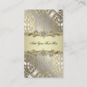 Tarjetas de presentación Black Gold Damask