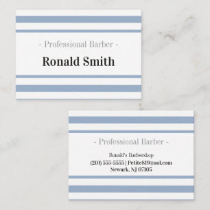 Tarjetas de presentación, Blue Stripe Barbershop B