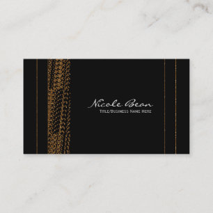 Tarjetas de presentación Bokeh Glam Black & Gold C