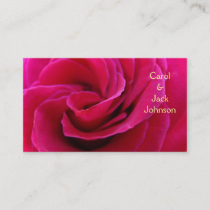 Tarjetas de Presentación Casadas Su Nombre Rosa