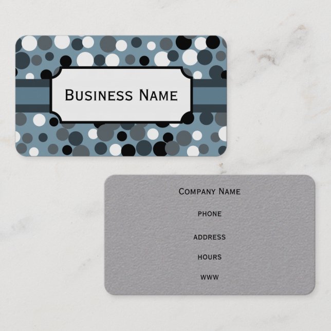 Tarjetas de Presentación Charcoal Dots (Anverso / Reverso)