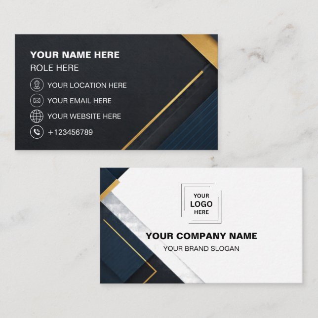 Tarjetas de Presentación Código QR Personalizado D (Anverso / Reverso)