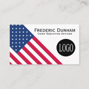 Tarjetas de presentación con bandera americana y s