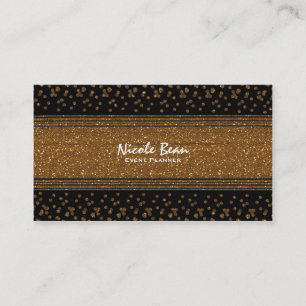Tarjetas de presentación con brillo de oro cepilla