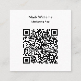 Tarjetas de presentación con código QR de marketin