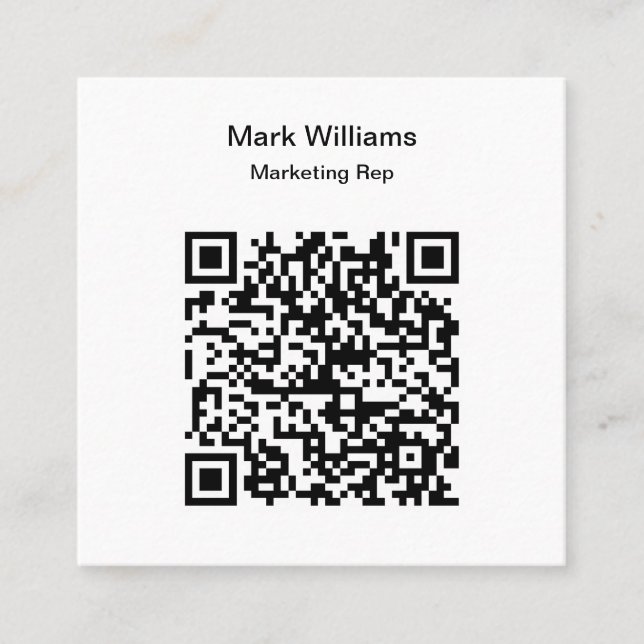 Tarjetas de presentación con código QR de marketin (Anverso)
