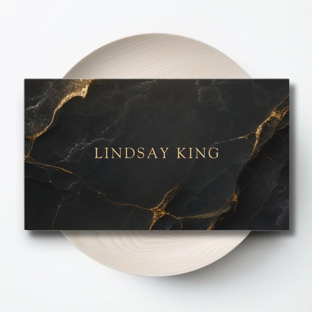 Tarjetas de presentación con código QR de mármol n (Elegant Salon Black Marble QR Code Business Cards)