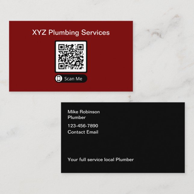 Tarjetas de presentación con código QR de presupue (Anverso / Reverso)