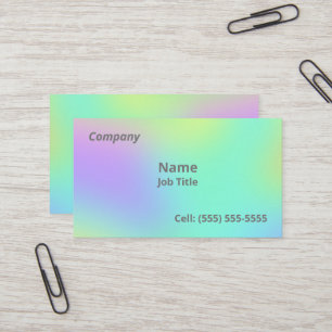 Tarjetas de presentación con colores de gradiente