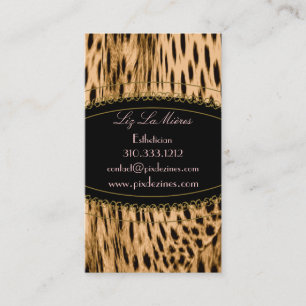 Tarjetas de presentación con estampado de guepardo