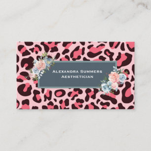 Tarjetas de presentación con estampado de leopardo
