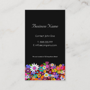 Tarjetas de presentación con flores de juego