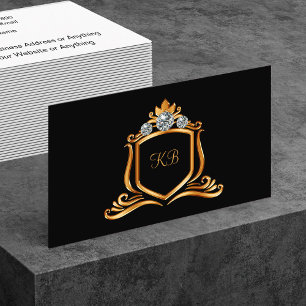 Tarjetas de presentación con iniciales de nombre d