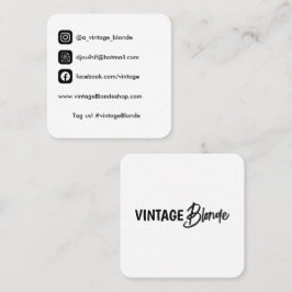 Tarjetas de presentación con logotipo cuadrado per