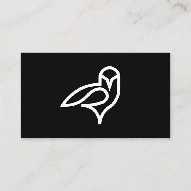 Tarjetas de presentación con logotipo de búho (Anverso)