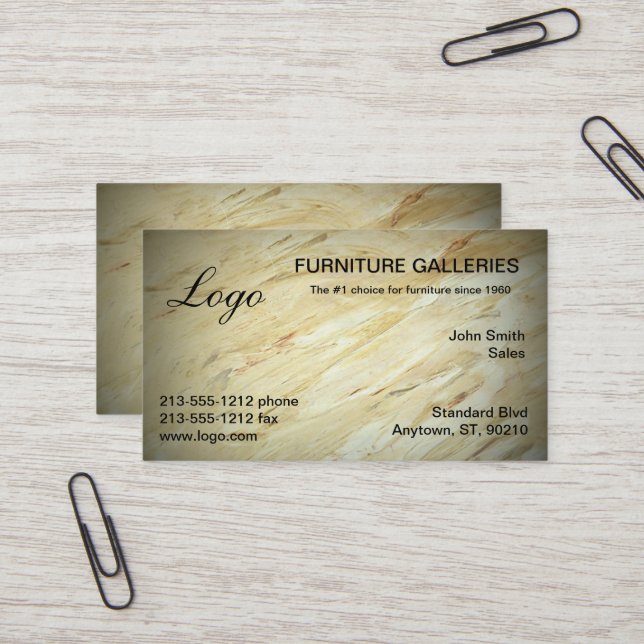 Tarjetas de presentación con logotipo de mármol cl (Anverso/Reverso In Situ)