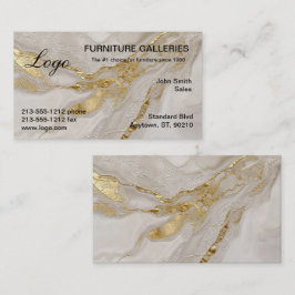 Tarjetas de presentación con logotipo de mármol co
