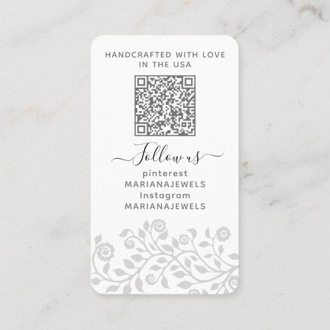 Tarjetas de presentación con logotipo y código QR  (Reverso)