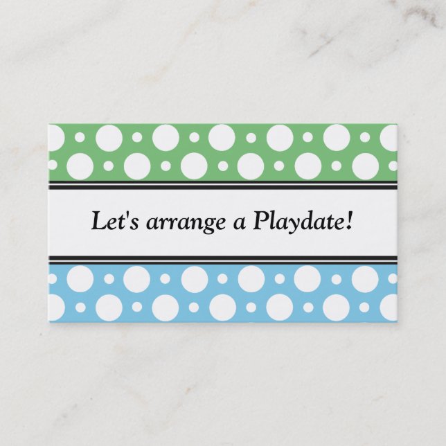 Tarjetas de presentación con los puntos de Polka A (Anverso)