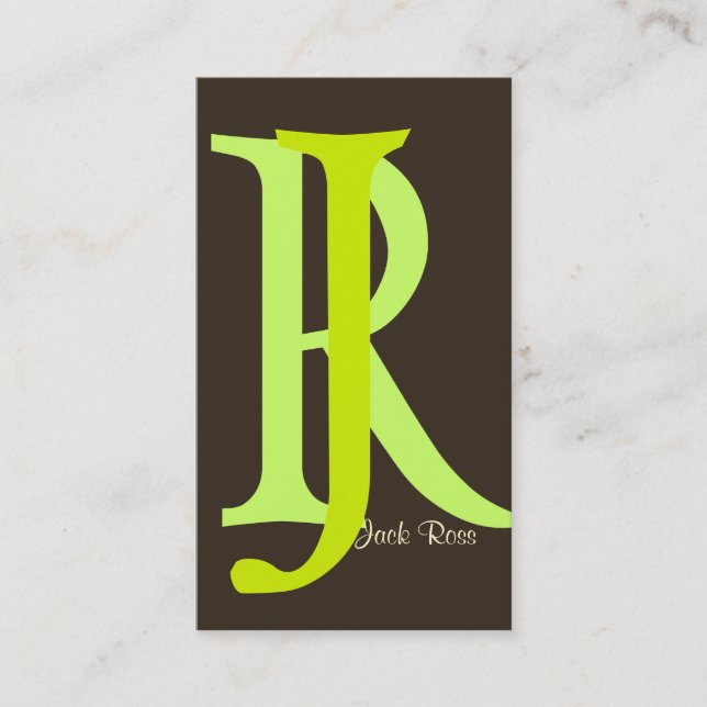 Tarjetas de presentación con monograma (Anverso)