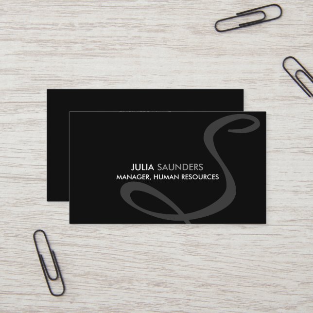 Tarjetas de Presentación con Monograma Modernas y  (Anverso/Reverso In Situ)