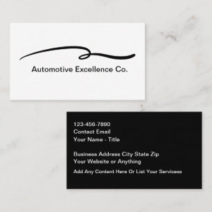 Tarjetas de presentación con tema automotriz moder