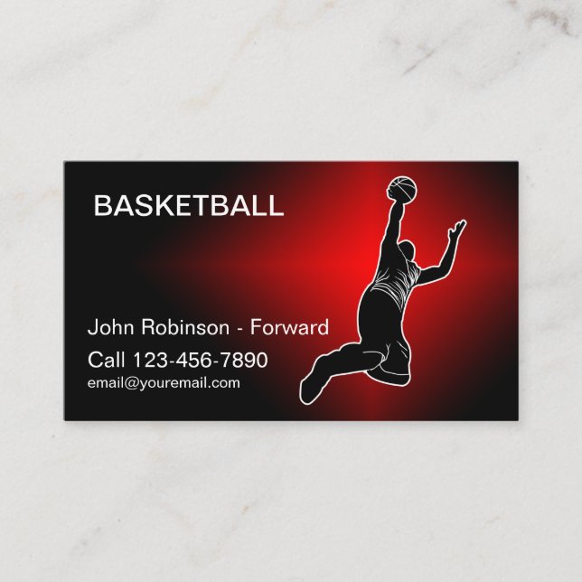 Tarjetas de presentación con tema de baloncesto ge (Anverso)