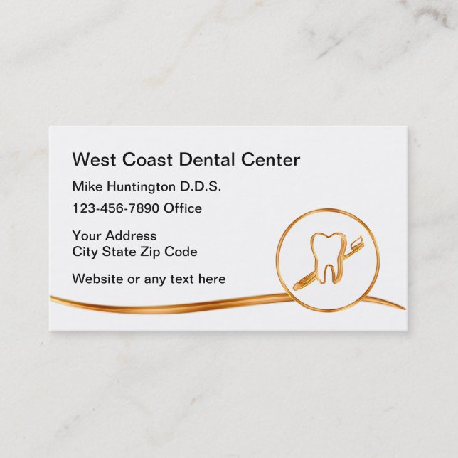 Tarjetas de presentación con tema de dentista eleg (Anverso)
