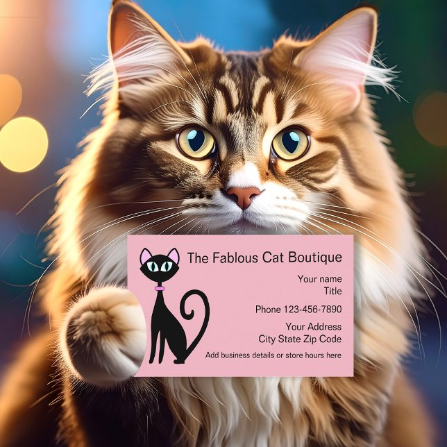 Tarjetas de presentación con tema de gato (Subido por el creador)