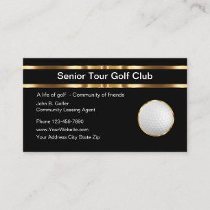 Tarjetas de presentación con tema de golf clásico