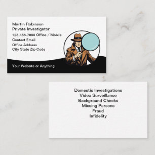 Tarjetas de presentación con tema de investigador 