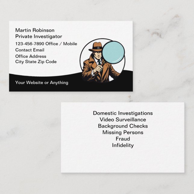 Tarjetas de presentación con tema de investigador  (Anverso / Reverso)