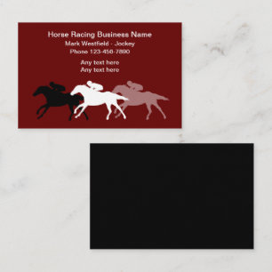 Tarjetas de presentación con tema de jockey de car