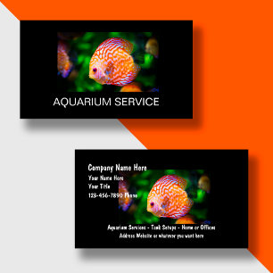 Tarjetas de presentación con tema de peces disco d