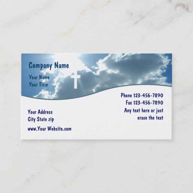 Tarjetas de presentación cristianas (Anverso)