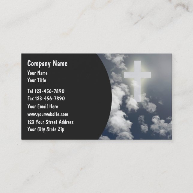 Tarjetas de presentación cristianas (Anverso)