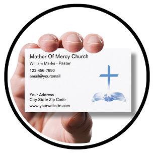 Tarjetas de presentación cristianas de diseño simp