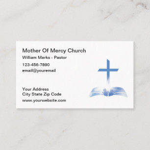 Tarjetas de presentación cristianas de diseño simp