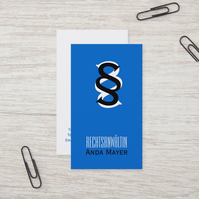Tarjetas de presentación de abogada Tarjeta de neg (Anverso/Reverso In Situ)
