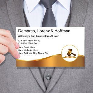 Tarjetas de presentación de abogado con estilo