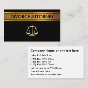 Tarjetas de presentación de abogado de divorcios