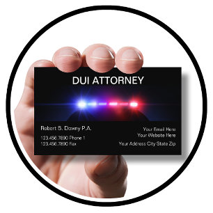 Tarjetas de presentación de abogado de DUI